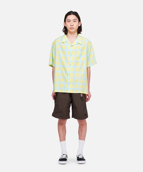 Gramicci(グラミチ)の「CHECKERD RAYON SHIRT|チェッカードレーヨンシャツ(シャツ/ブラウス・メンズ・ネイビー/チェック・M/XL/XXL/S/L)」の16枚目の写真