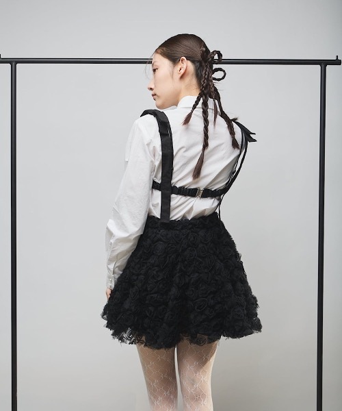 PAIN（ペイン）の「ショルダーリボンシャツ（シャツ/ブラウス・レディース・ホワイト/ホワイト×ブラック/ブラック×ホワイト・FREE）」の10枚目の写真