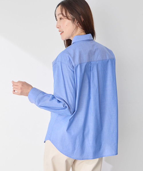 Petit Honfleur（プチオンフルール）の「ポケットシャツ（シャツ/ブラウス・レディース・サックスブルー/ネイビー/パープル/ピンク/ホワイト・M/L）」の7枚目の写真