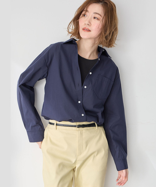 Petit Honfleur（プチオンフルール）の「ポケットシャツ（シャツ/ブラウス・レディース・サックスブルー/ネイビー/パープル/ピンク/ホワイト・M/L）」の11枚目の写真