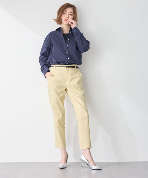 Petit Honfleur（プチオンフルール）の「ポケットシャツ（シャツ/ブラウス・レディース・サックスブルー/ネイビー/パープル/ピンク/ホワイト・M/L）」の13枚目の写真