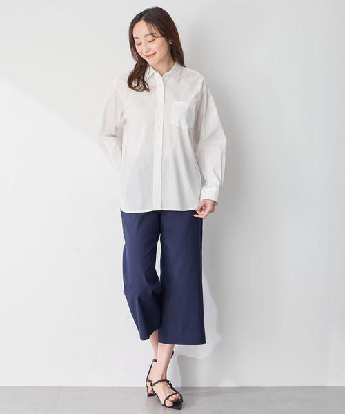 Petit Honfleur（プチオンフルール）の「ポケットシャツ（シャツ/ブラウス・レディース・サックスブルー/ネイビー/パープル/ピンク/ホワイト・M/L）」の15枚目の写真