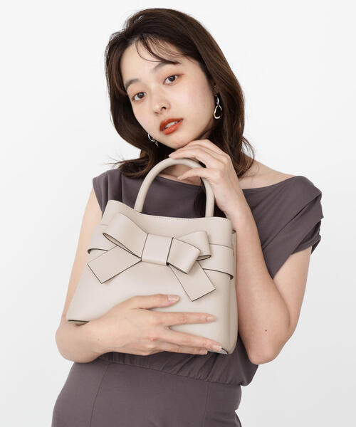 PROPORTION BODY DRESSING フロントリボンバッグ エクリュ フロントリボンバッグ【ラベンダー：WEB限定】 | PROPORTION