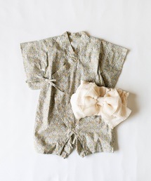 mocmof（モクモフ）の「帯付き 浴衣ロンパース ( 花柄 )（浴衣）」