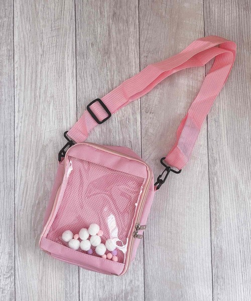 CERCA(チェルカ)の「lulunoix/クリアポケットショルダーバッグ N15388(ショルダーバッグ・キッズ・ピンク/ホワイト/ブラック/ブルー・FREE)」の1枚目の写真