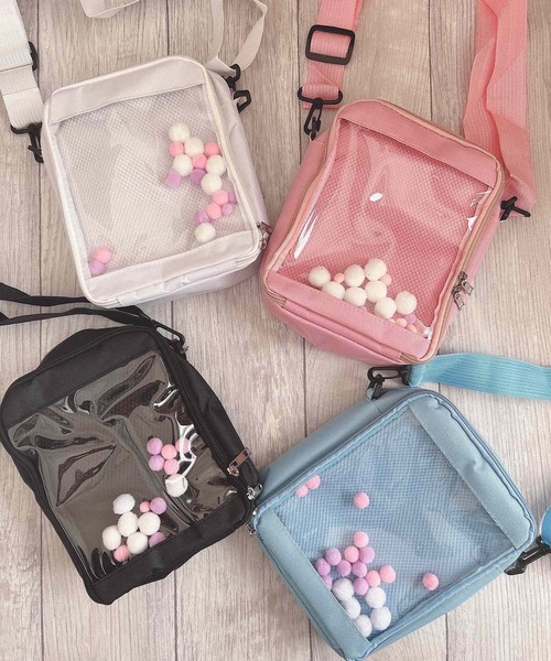 CERCA(チェルカ)の「lulunoix/クリアポケットショルダーバッグ N15388(ショルダーバッグ・キッズ・ピンク/ホワイト/ブラック/ブルー・FREE)」の3枚目の写真