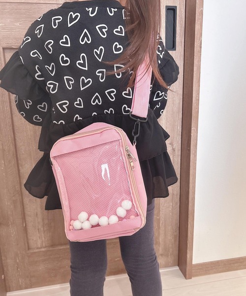 CERCA(チェルカ)の「lulunoix/クリアポケットショルダーバッグ N15388(ショルダーバッグ・キッズ・ピンク/ホワイト/ブラック/ブルー・FREE)」の6枚目の写真