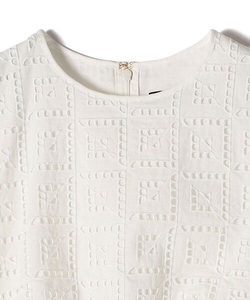SHIPS（シップス）の「〈手洗い可能〉Broche スクエア レース Iライン ワンピース（ワンピース・レディース・ブラック/オフホワイト・38/36）」の21枚目の写真