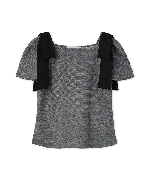 ショルダーリボンカットトップス（Tシャツ/カットソー