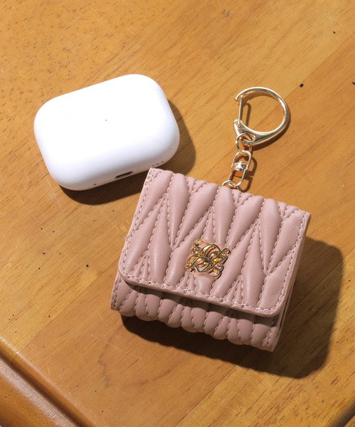 セール】AirPodsケース キルト ポーチ イヤホンケース バッグチャーム