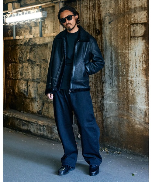 wjk（ダヴルジェイケイ）の「wide banana denim (OW)（デニムパンツ・メンズ・ブラック/インディゴブルー・SMALL/MEDIUM/LARGE/X-LARGE）」の15枚目の写真