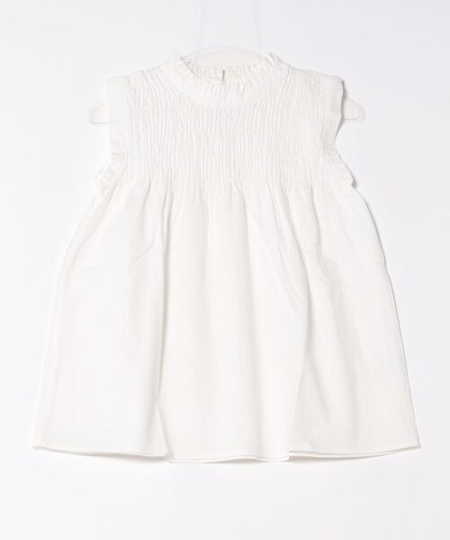 STYLEBLOCK（スタイルブロック）の「リネンタッチシャーリングノースリーブブラウス（シャツ/ブラウス・レディース・ブラック/ブルー/ホワイト/レッド・M）」の2枚目の写真