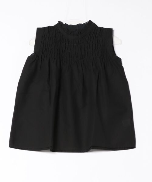 STYLEBLOCK（スタイルブロック）の「リネンタッチシャーリングノースリーブブラウス（シャツ/ブラウス・レディース・ブラック/ブルー/ホワイト/レッド・M）」の3枚目の写真