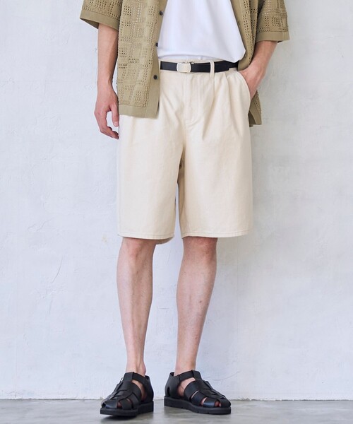 RONEL(ロネル)の「【RONEL】デニムショーツ(その他パンツ・メンズ・ブラック/オフホワイト・S/M/L/XL)」の2枚目の写真
