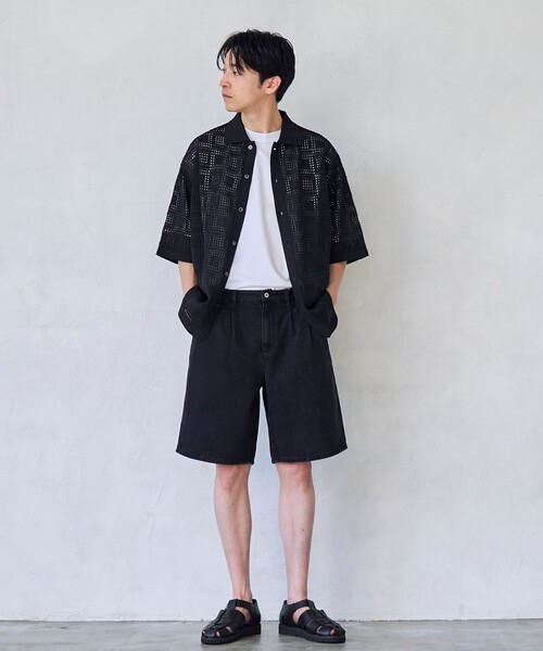 RONEL(ロネル)の「【RONEL】デニムショーツ(その他パンツ・メンズ・ブラック/オフホワイト・S/M/L/XL)」の22枚目の写真