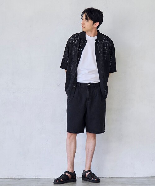 RONEL(ロネル)の「【RONEL】デニムショーツ(その他パンツ・メンズ・ブラック/オフホワイト・S/M/L/XL)」の19枚目の写真
