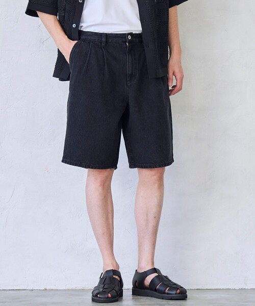 RONEL(ロネル)の「【RONEL】デニムショーツ(その他パンツ・メンズ・ブラック/オフホワイト・S/M/L/XL)」の18枚目の写真