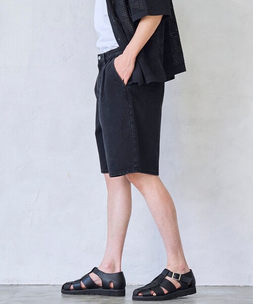 RONEL(ロネル)の「【RONEL】デニムショーツ(その他パンツ・メンズ・ブラック/オフホワイト・S/M/L/XL)」の17枚目の写真