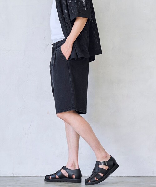 RONEL(ロネル)の「【RONEL】デニムショーツ(その他パンツ・メンズ・ブラック/オフホワイト・S/M/L/XL)」の16枚目の写真