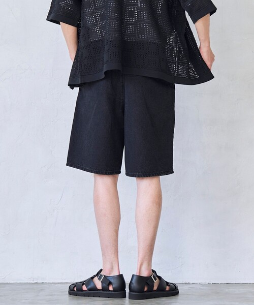 RONEL(ロネル)の「【RONEL】デニムショーツ(その他パンツ・メンズ・ブラック/オフホワイト・S/M/L/XL)」の15枚目の写真