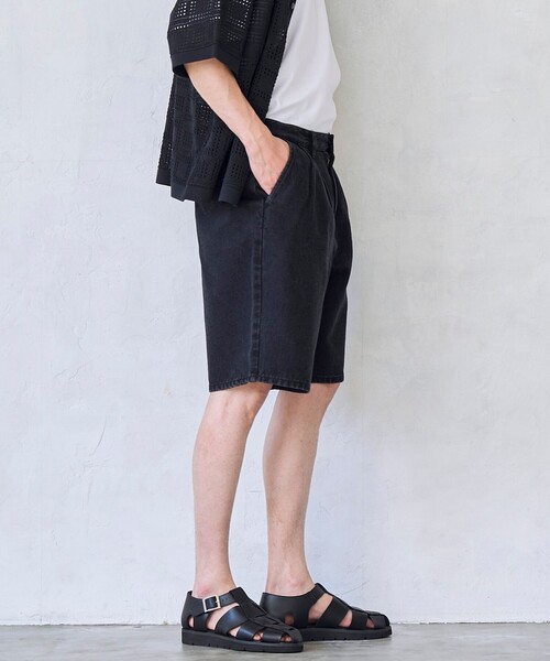 RONEL(ロネル)の「【RONEL】デニムショーツ(その他パンツ・メンズ・ブラック/オフホワイト・S/M/L/XL)」の14枚目の写真