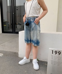 aimoha | 【aimoha-KIDS-】七分丈　タイダイ風デニムパンツ (SS)(デニムパンツ)