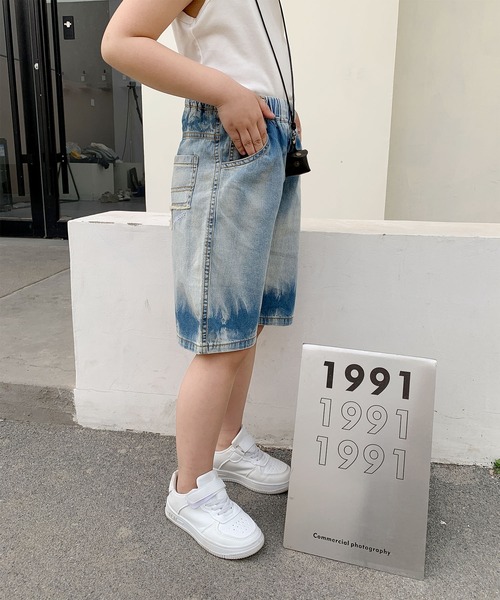 aimoha（アイモハ）の「【aimoha-KIDS-】七分丈　タイダイ風デニムパンツ (SS)（デニムパンツ・キッズ・ブルー・90/100/110/120/130）」の5枚目の写真