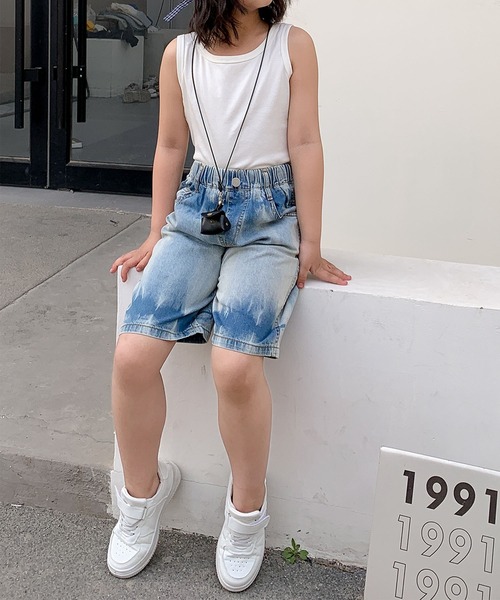 aimoha（アイモハ）の「【aimoha-KIDS-】七分丈　タイダイ風デニムパンツ (SS)（デニムパンツ・キッズ・ブルー・90/100/110/120/130）」の6枚目の写真