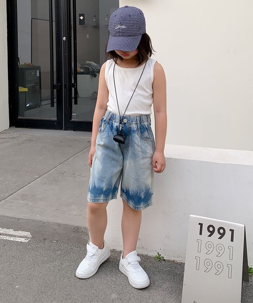 aimoha（アイモハ）の「【aimoha-KIDS-】七分丈　タイダイ風デニムパンツ (SS)（デニムパンツ・キッズ・ブルー・90/100/110/120/130）」の7枚目の写真