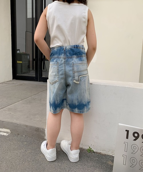 aimoha（アイモハ）の「【aimoha-KIDS-】七分丈　タイダイ風デニムパンツ (SS)（デニムパンツ・キッズ・ブルー・90/100/110/120/130）」の8枚目の写真