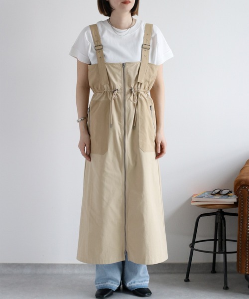 cepo(セポ)の「ミリタリー切り替えジャンスカ(ジャンパースカート・レディース・オリーブ/ベージュ・M)」の21枚目の写真