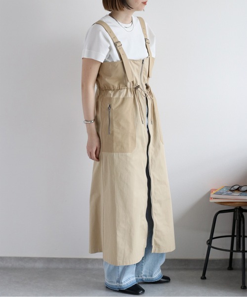 cepo(セポ)の「ミリタリー切り替えジャンスカ(ジャンパースカート・レディース・オリーブ/ベージュ・M)」の12枚目の写真