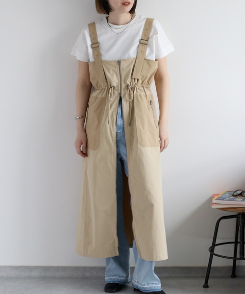 cepo(セポ)の「ミリタリー切り替えジャンスカ(ジャンパースカート・レディース・オリーブ/ベージュ・M)」の13枚目の写真