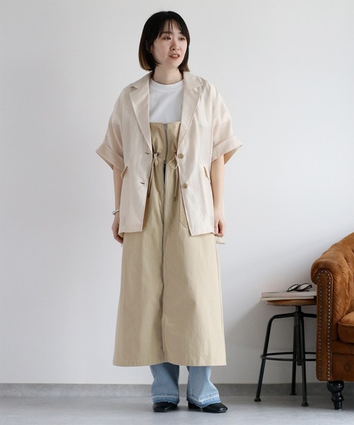 cepo(セポ)の「ミリタリー切り替えジャンスカ(ジャンパースカート・レディース・オリーブ/ベージュ・M)」の7枚目の写真