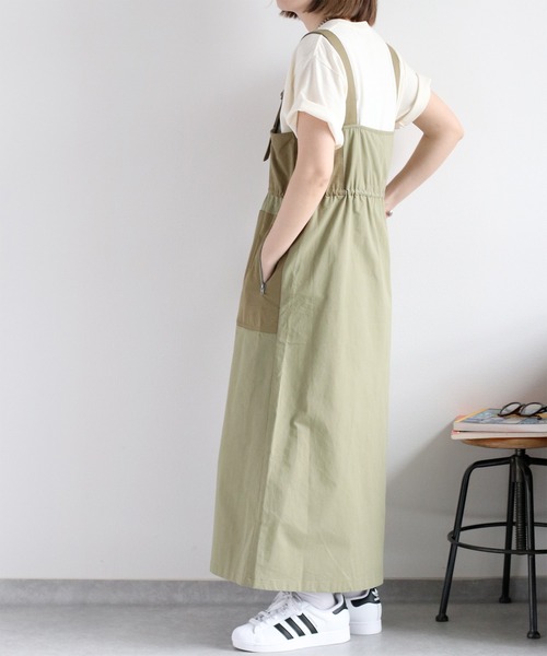 cepo(セポ)の「ミリタリー切り替えジャンスカ(ジャンパースカート・レディース・オリーブ/ベージュ・M)」の15枚目の写真