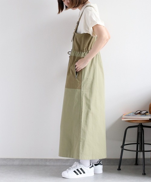 cepo(セポ)の「ミリタリー切り替えジャンスカ(ジャンパースカート・レディース・オリーブ/ベージュ・M)」の16枚目の写真