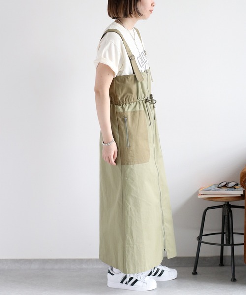 cepo(セポ)の「ミリタリー切り替えジャンスカ(ジャンパースカート・レディース・オリーブ/ベージュ・M)」の18枚目の写真