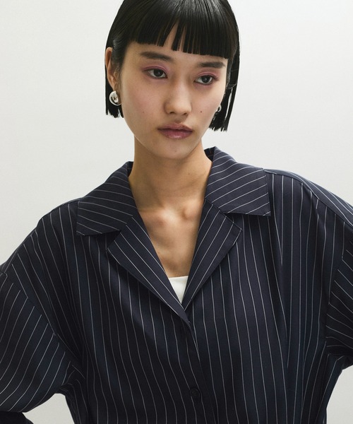 ADAM ET ROPE'（アダムエロペ）の「ストライプオープンカラージャンプスーツ（つなぎ/オールインワン・レディース・ブルー系その他・36/38）」の21枚目の写真