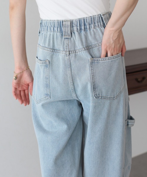 BLUEEAST(ブルーイースト)の「バックゴムペインターカーブデニムパンツ(デニムパンツ・レディース・ブルー/ネイビー・MEDIUM/LARGE)」の7枚目の写真