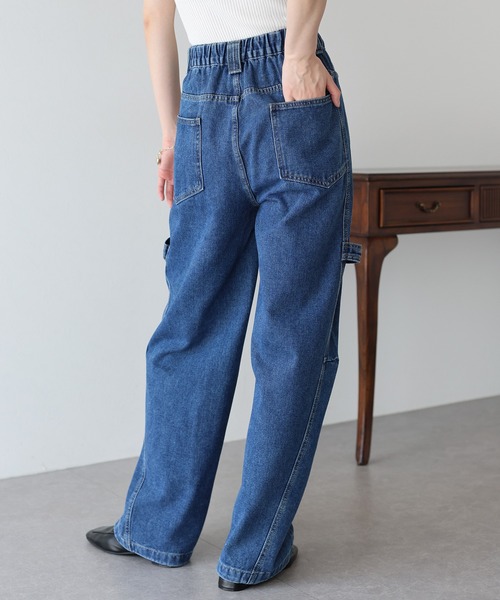 BLUEEAST(ブルーイースト)の「バックゴムペインターカーブデニムパンツ(デニムパンツ・レディース・ブルー/ネイビー・MEDIUM/LARGE)」の12枚目の写真