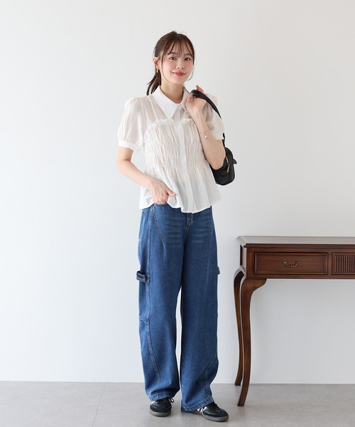 BLUEEAST(ブルーイースト)の「バックゴムペインターカーブデニムパンツ(デニムパンツ・レディース・ブルー/ネイビー・MEDIUM/LARGE)」の15枚目の写真