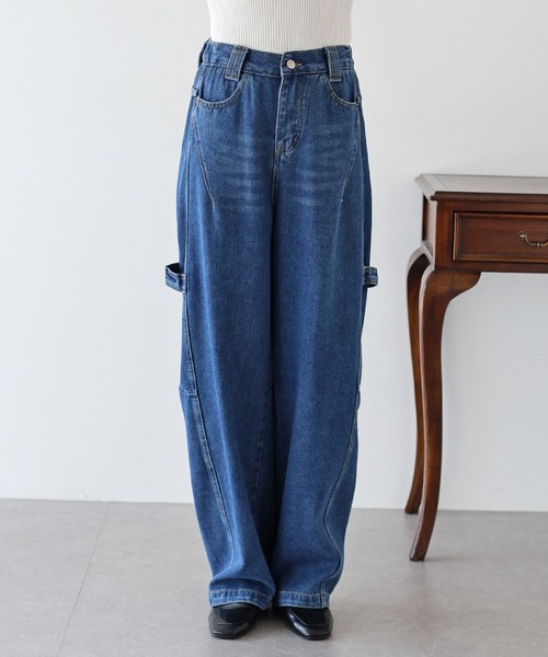 BLUEEAST(ブルーイースト)の「バックゴムペインターカーブデニムパンツ(デニムパンツ・レディース・ブルー/ネイビー・MEDIUM/LARGE)」の17枚目の写真