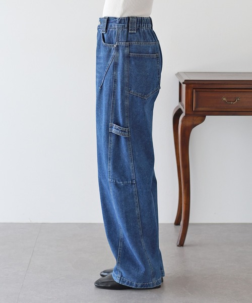 BLUEEAST(ブルーイースト)の「バックゴムペインターカーブデニムパンツ(デニムパンツ・レディース・ブルー/ネイビー・MEDIUM/LARGE)」の18枚目の写真