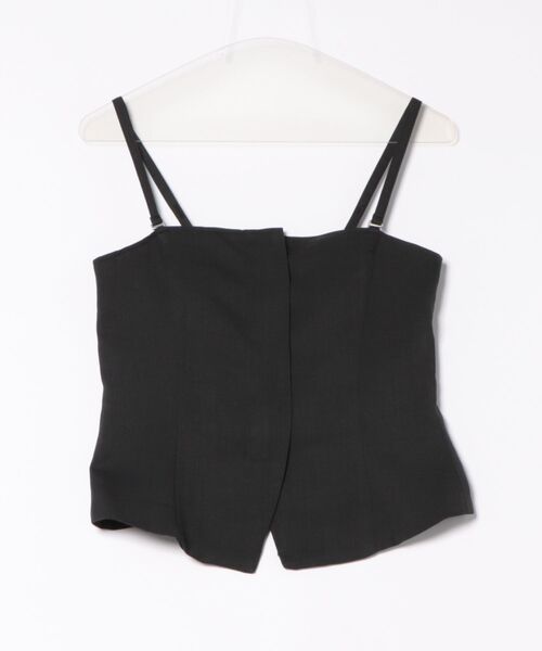 STYLEBLOCK（スタイルブロック）の「リネンタッチ2WAYキャミソール（シャツ/ブラウス・レディース・アイボリー/グレイッシュベージュ/ライトブルー/ブラック・M）」の2枚目の写真