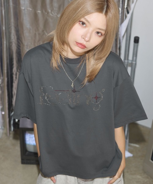 Praying 半袖ニットtシャツ　短丈　スウェット THE CASUAL｜日本製「泉州」ハニカムサーマルニットガゼットクルー