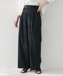 新品　UNTITLEDサイズ2　黒ズボン セール】 【通勤スーツ】タックテーパードパンツ （パンツ