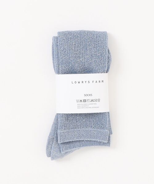 LOWRYS FARM(ローリーズファーム)の「ラメリブシアーハイソックス 321406(ソックス/靴下・レディース・ブルー/グレー/ブラック・FREE)」の3枚目の写真