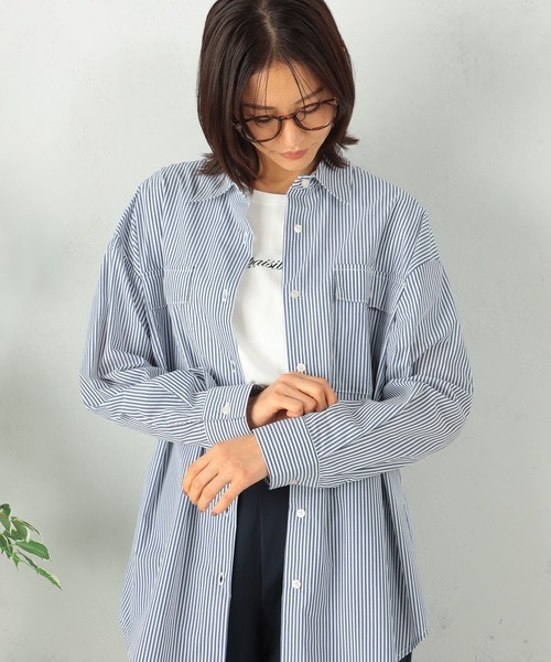 GALLORIA(ギャローリア)の「両ポケシャツ(シャツ/ブラウス・レディース・ライトイエロー/ネイビー/ライトブルー・LL/S/M/L)」の9枚目の写真
