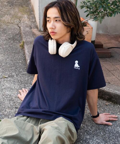 WEGO（ウィゴー）の「WEGO/グラフィックワンポイントT（Tシャツ/カットソー・メンズ・スミクロ/ネイビー/ホワイト系その他/ホワイト/アッシュグレー/ブラック・LARGE/MEDIUM）」の17枚目の写真