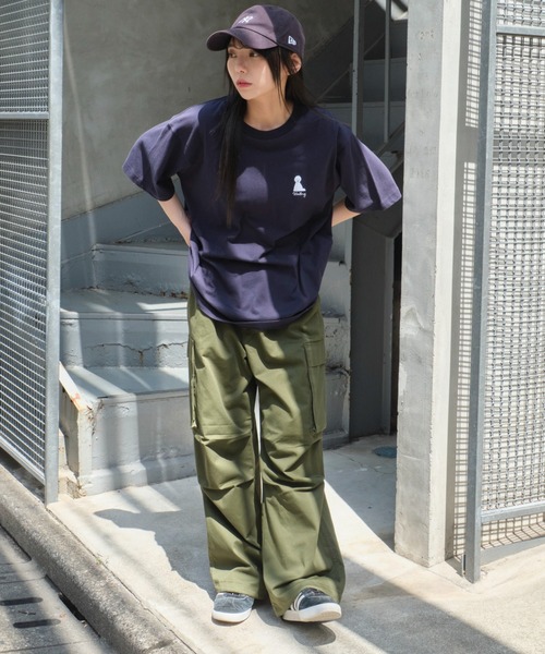 WEGO（ウィゴー）の「WEGO/グラフィックワンポイントT（Tシャツ/カットソー・メンズ・スミクロ/ネイビー/ホワイト系その他/ホワイト/アッシュグレー/ブラック・LARGE/MEDIUM）」の9枚目の写真